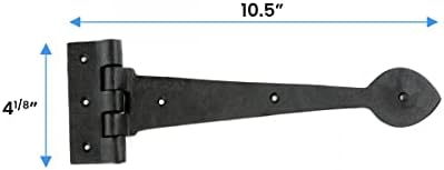 Authentic Black Wrought Iron Door and Gate Hinges Pack of 4
