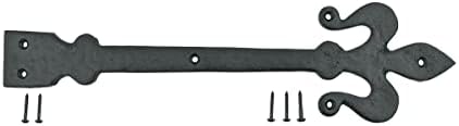 16 Wrought Iron Hinges with Fleur De Lis Design