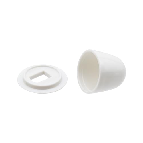 Dahszhi 5 Sets White Plastic Toilet Bolt Caps Spacers