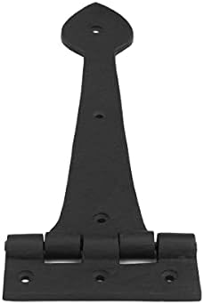 Black Wrought Iron Strap Hinge - 12 In Spade Tip Pack of 4