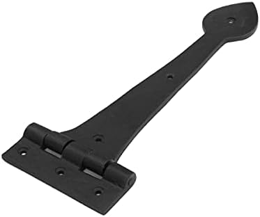 Black Wrought Iron Strap Hinge - 12 In Spade Tip Pack of 4