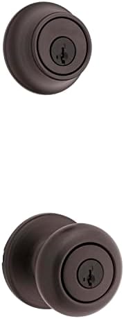 Kwikset Cove Knob and Deadbolt with SmartKey and Microban Venetian Bronze
