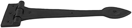Black Wrought Iron Strap Hinge - 12 In Spade Tip Pack of 4