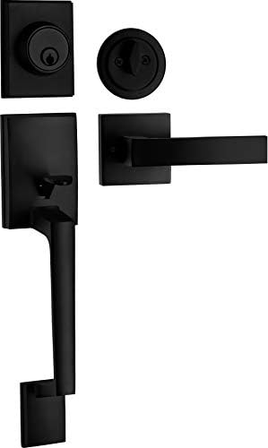 Berlin Modish Single Cylinder Door Handle Set Iron Black