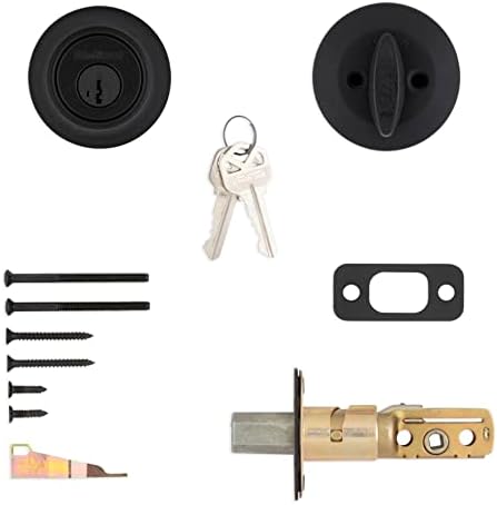Kwikset 660 Deadbolt Matte Black Easy Install SmartKey Security