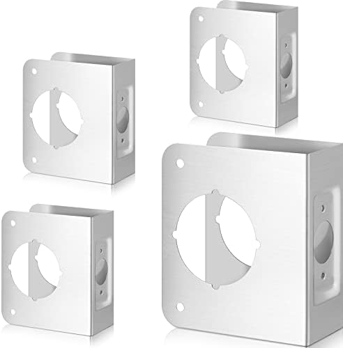 Sturdy stainless steel door reinforcement plates for home security
