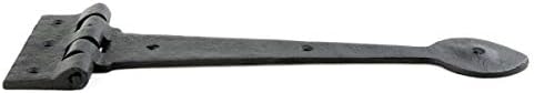 Versatile and Durable Black Wrought Iron Door Hinge Component with Antiqueblack Finish