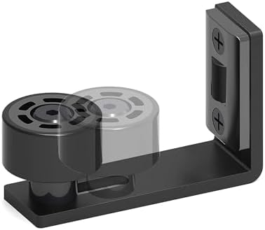 Adjustable Wall-Mounted Barn Door Floor Guide Black