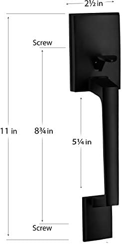 Berlin Modish Single Cylinder Door Handle Set Iron Black