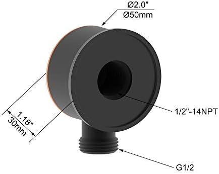 Derengge SA-0045-ORB Round Wall Mount Hose Connector 1