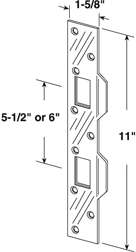 Prime-Line U 11452 Door Strike Matte Black 5-12 In