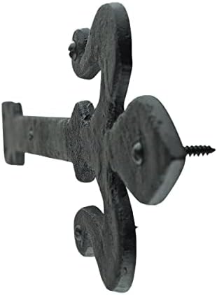 16 Wrought Iron Hinges with Fleur De Lis Design