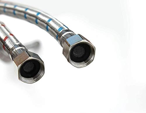 HomevaciousSturdy 24 Braided Faucet Hose for Kitchen Bathroom Connectors