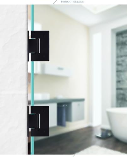 WANLIAN 90-Degree Glass Overflow Hinges for Bathroom