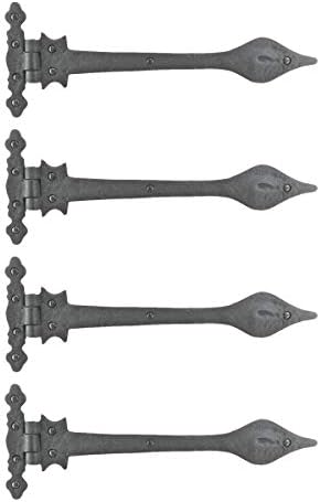Antique Victorian Black Wrought Iron Door Hinges