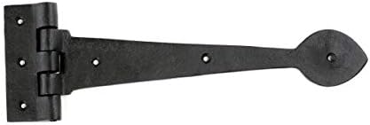 Versatile and Durable Black Wrought Iron Door Hinge Component with Antiqueblack Finish