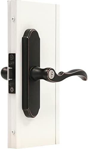 Larson Aged Bronze Storm Door Handle Set with Deadbolt
