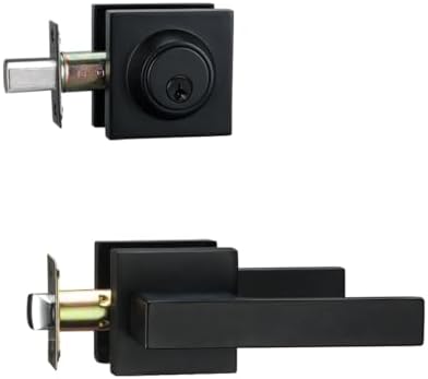 NCSEN Front Door Lock Set with Matte Black Finish