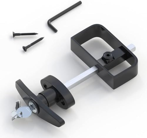 SKYSEN 4 Pack Shed Door Lock Latch Set - Black