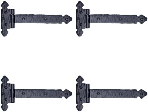 4-Pack Black Wrought Iron Hinges