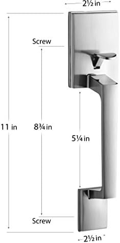 Satin Nickel Single Cylinder Lever Door Handle Set