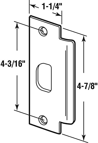 Lock Replacement Door Strike Plate - Matte Black Steel