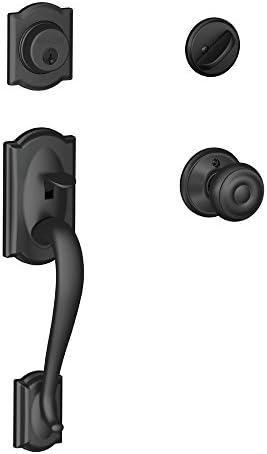 Matte Black Adjustable Single-Cylinder Door Lock System Set