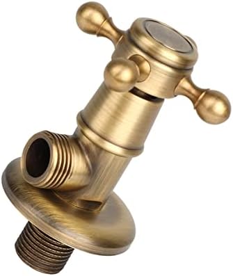 Zerodis Wall-Mounted Brass Triangle Faucet Antique Style Bathroom Kitchen Use