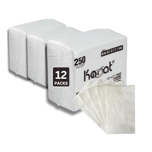 White 15x17 Inch 1 Ply 3000 Pack Quality Napkins