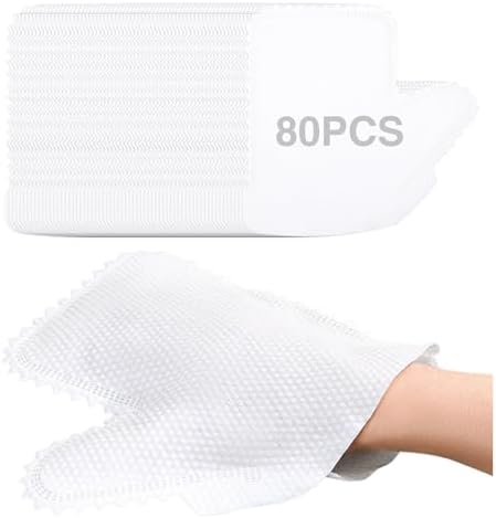 80PCS Microfiber Fish Scale Cleaning Duster Glove - Reusable Kitchen Dusting Mitt