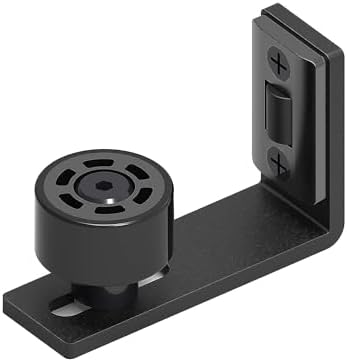 Adjustable Wall-Mounted Barn Door Floor Guide Black