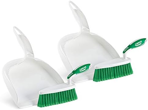 Libman Dust Pan Brush Set Eco-Friendly Green White Design 2-Piece Set