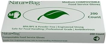 Perfect for light food prep eco-friendly compostable gloves