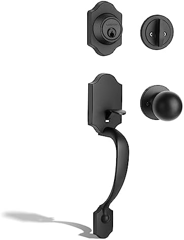 Heavy Duty Front Door Handle Set Matte Black