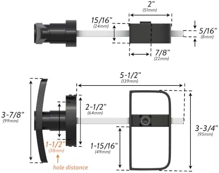 SKYSEN 4 Pack Shed Door Lock Latch Set - Black