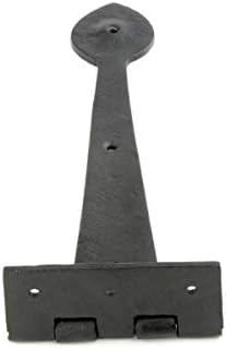 Versatile and Durable Black Wrought Iron Door Hinge Component with Antiqueblack Finish