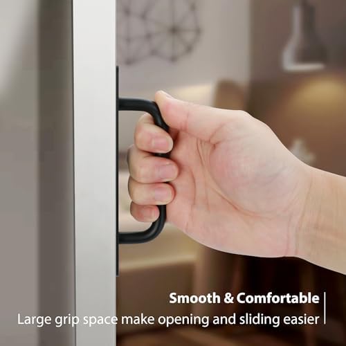 Malimali 4-Pack Black Barn Door Handles