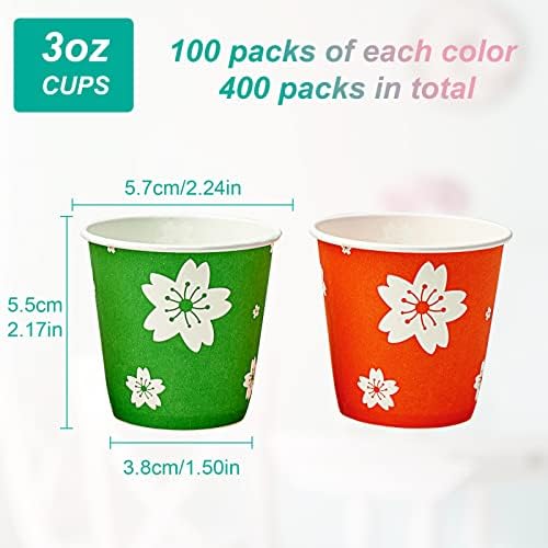 Reusable and Stylish 400-Pack of 3 oz Disposable Bathroom Cups