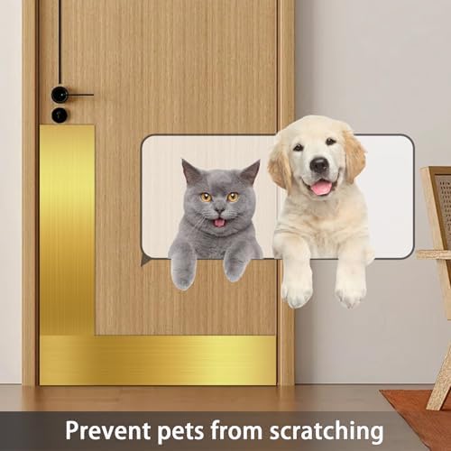Stainless Steel Peel Stick Anti-Scratch Kick Plate Brushed Gold