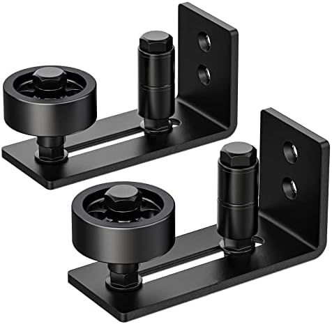 2-Piece Steel Barn Door Bottom Guide Set Quiet Rust-Proof