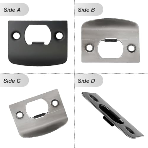 12-Piece Stainless Steel Door Strike Plate Kit for Enhanced Security
