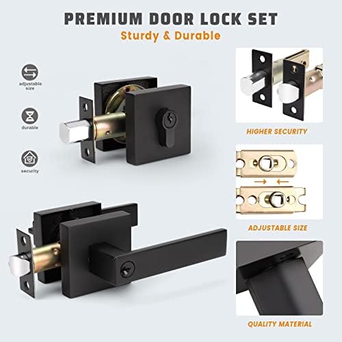 KNOBWELL Matte Black Front Door Lock SetSecure Your Home Easy