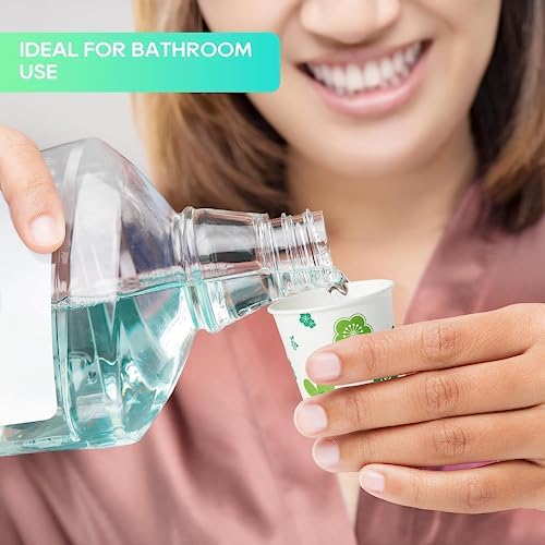 600 Pack Disposable 3oz Bathroom Papers Cups Floral Eco-Friendly