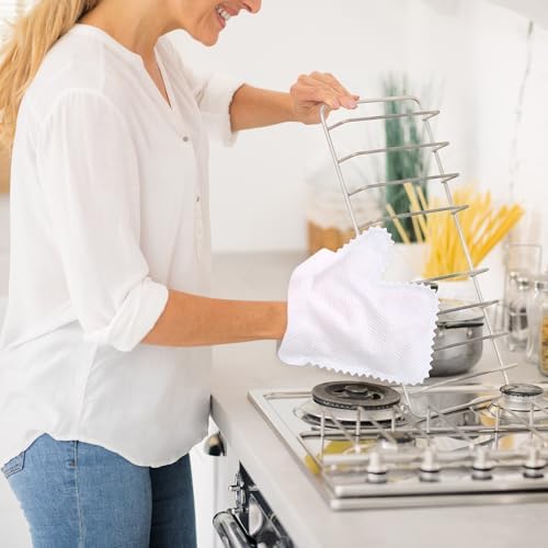 80PCS Microfiber Fish Scale Cleaning Duster Glove - Reusable Kitchen Dusting Mitt