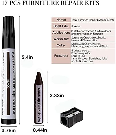 Furniture Markers with 21 Pcs Kit to Fix Scratches