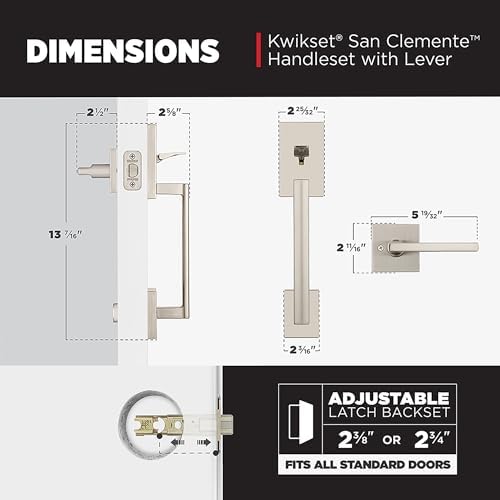 Front Door Handle Set for added security