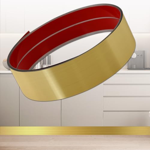 Stainless Steel Peel Stick Anti-Scratch Kick Plate Brushed Gold