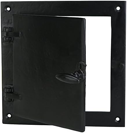 Stylish Black Cast Iron Door Grill