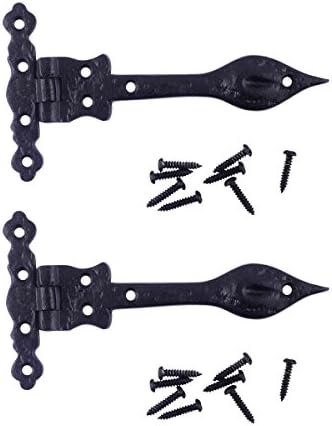 Black Wrought Iron Strap Hinges