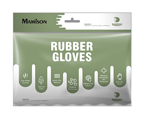 Mamison Durable Non-Slip Reusable Waterproof Kitchen Gloves Pink Medium Pack of 2